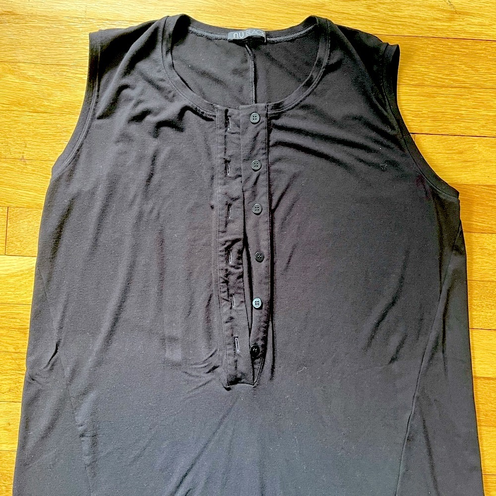 Sleeveless Dropcrotch Black Jumpsuit - Picture 4 of 7